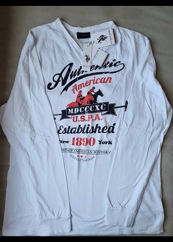 U.S Polo Assn. Us.polo assn Polo swet Tişört L beden beyaz renk