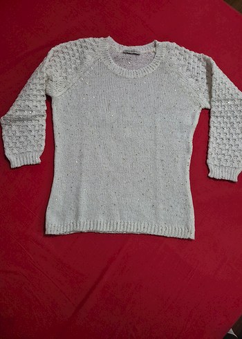 xl Beden Mudo Collection Beyaz Triko Kadın Kazak xl beden