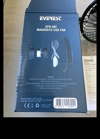  Beden Everest usb baglantili fan