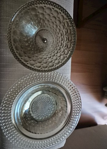 Vintage Desenli kapaklı Cam aksesuar - Görsel 3