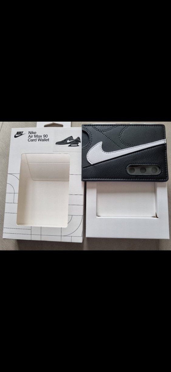 Nike Air Max 90 Siyah deri cüzdan Siyah renk - Görsel 3