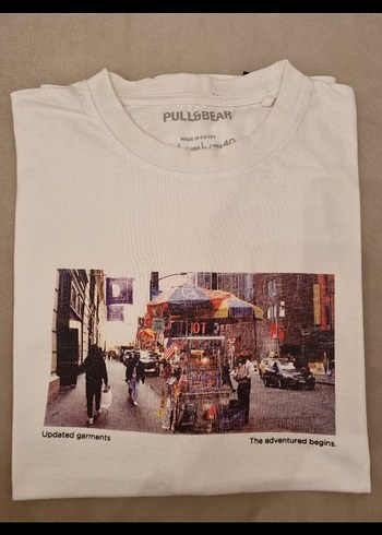 Pull&Bear Pamuklu Tişört Tertemiz Sıfırdan farksız - Görsel 3