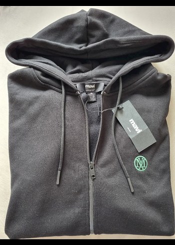 Mavi jeans Fermuarlı Kapüşonlu Sweat ceket - Görsel 4