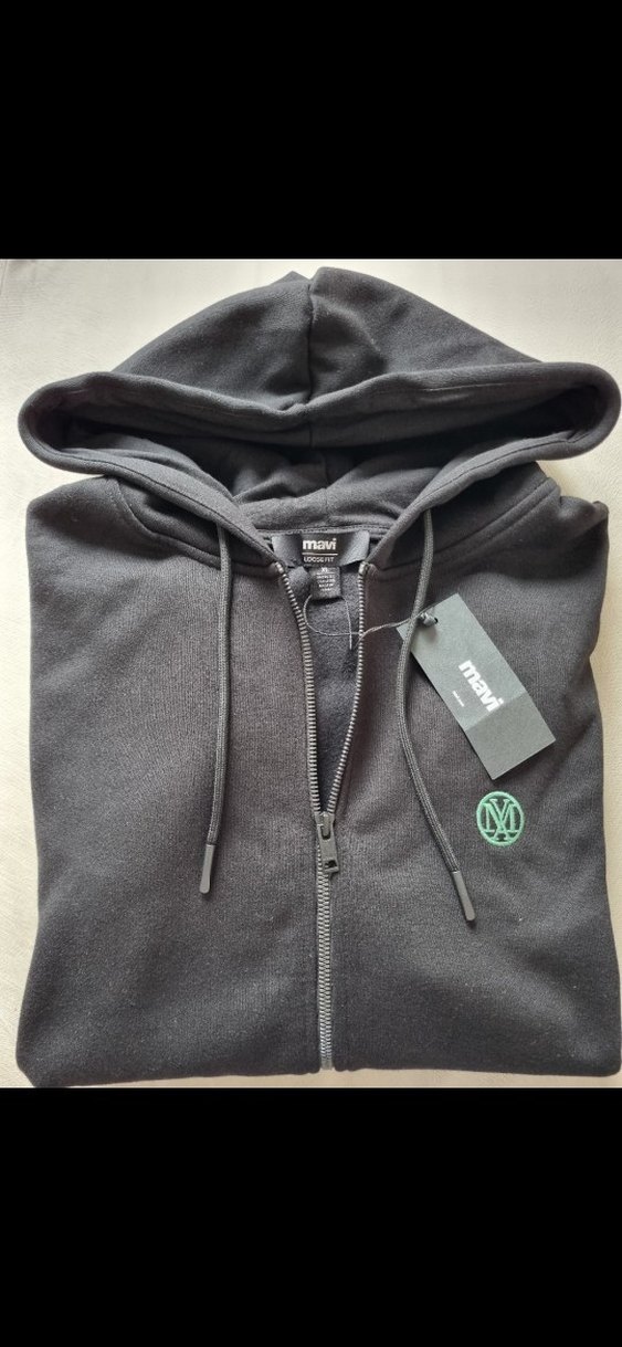 Mavi jeans Fermuarlı Kapüşonlu Sweat ceket - Görsel 4