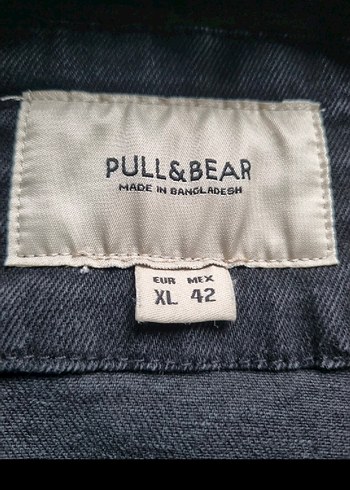 Pull&Bear ceket kot mont  xl antrasit renk - Görsel 2