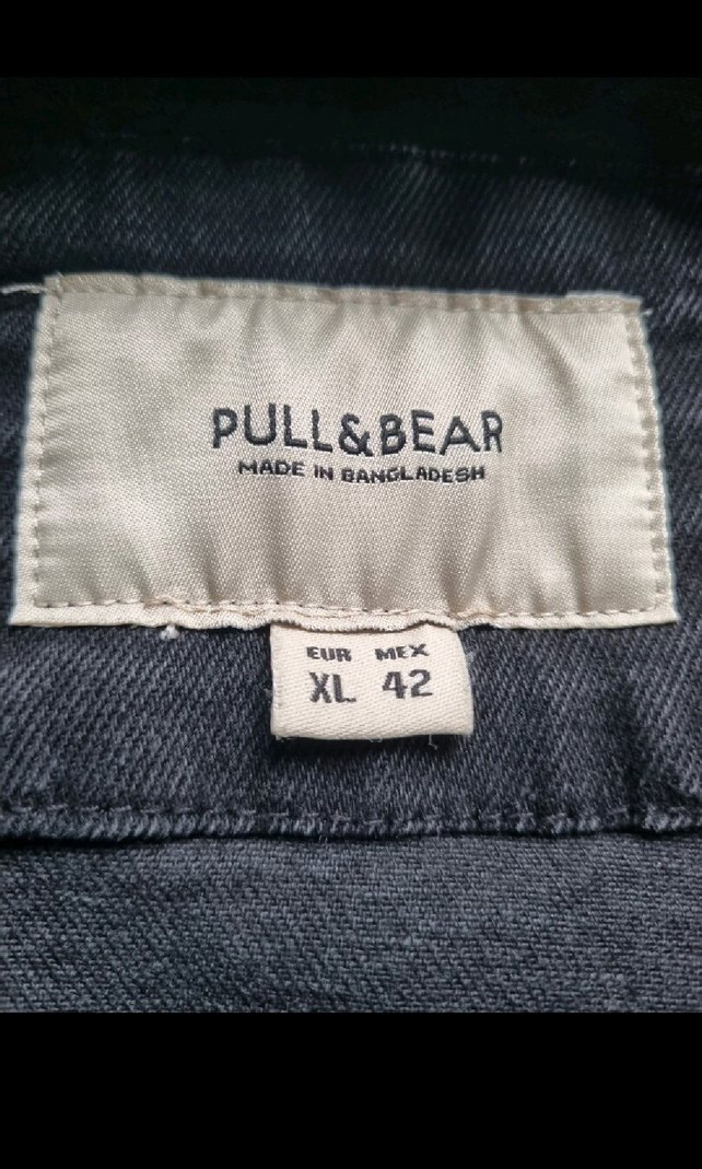 Pull&Bear ceket kot mont  xl antrasit renk - Görsel 2
