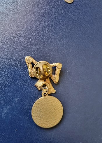 Parlak Altın Tokalı Atatürk rozeti prinç malzeme - Görsel 2