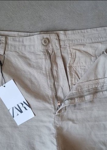 Zara saf Keten Pantolon mükemmel kesim kalite - Görsel 4