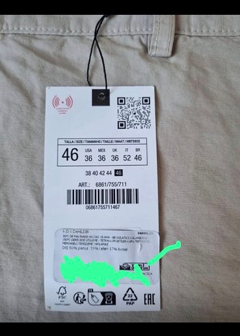 Zara saf Keten Pantolon mükemmel kesim kalite - Görsel 6