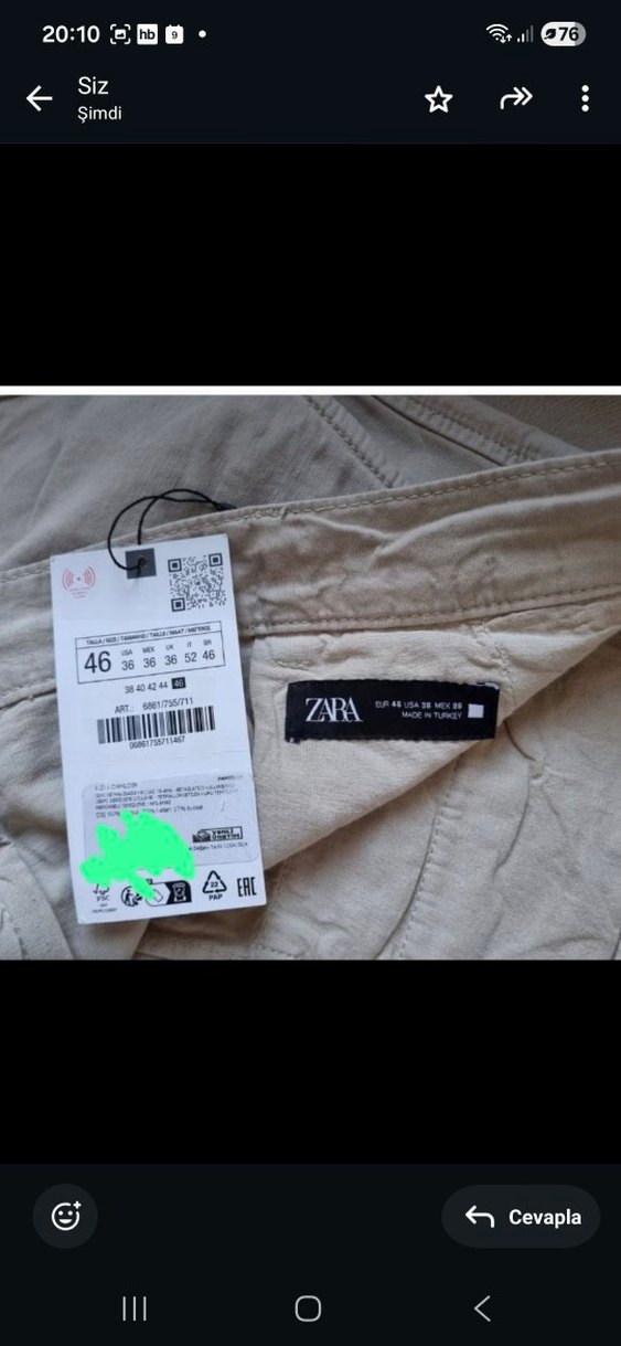 Zara saf Keten Pantolon mükemmel kesim kalite - Görsel 5