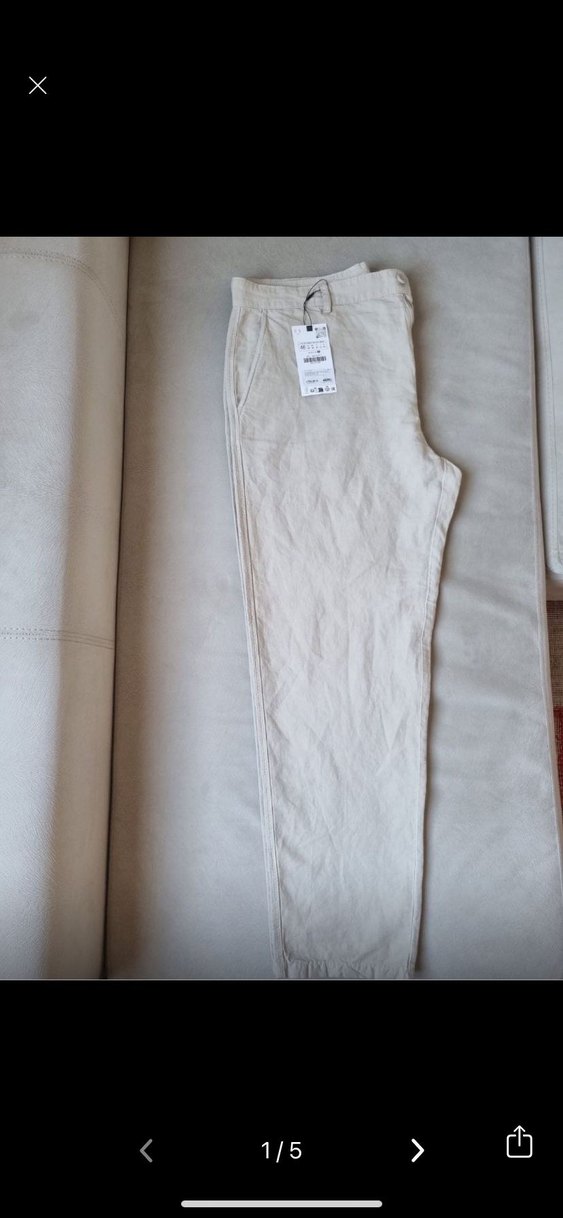Zara saf Keten Pantolon mükemmel kesim kalite - Görsel 3