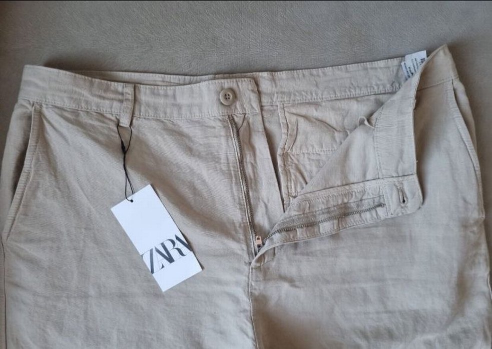 Zara saf Keten Pantolon mükemmel kesim kalite - Görsel 4