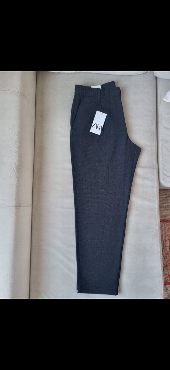 Zara pantolon keten slim fit xl - Görsel 2