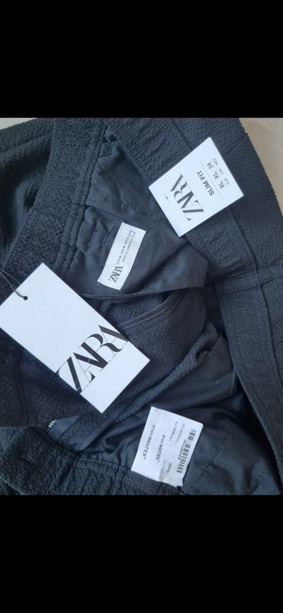 Zara pantolon keten slim fit xl - Görsel 5
