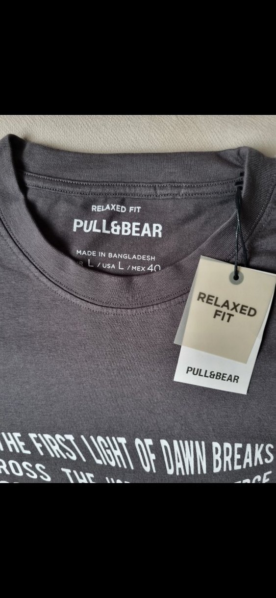 Pull&Bear Pamuklu Tişört L beden - Görsel 2