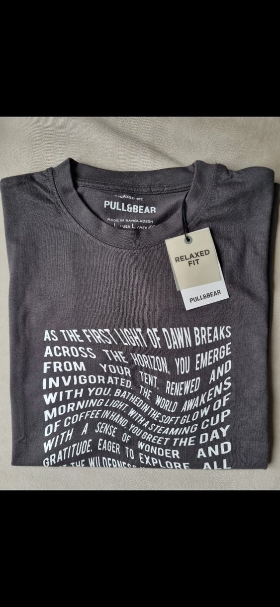Pull&Bear Pamuklu Tişört L beden - Görsel 3