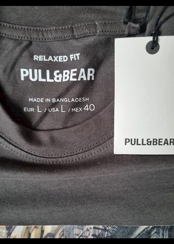 Pull&Bear Pamuklu Tişört L beden - Görsel 2