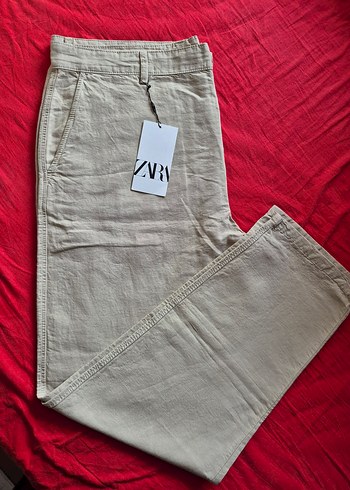 Zara Saf Keten Pantolon Super Rahat Kesim