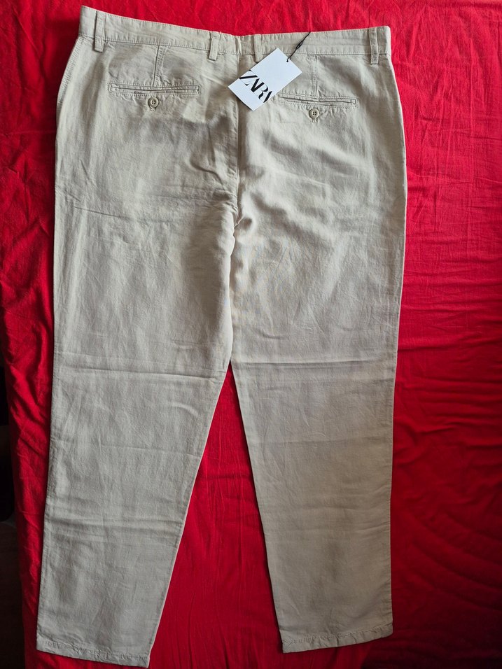 Zara saf Keten Pantolon super rahat kesim — görsel 4/6