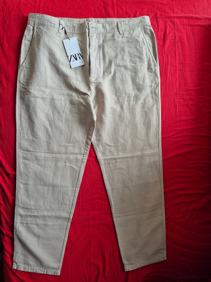 Zara saf Keten Pantolon super rahat kesim — görsel 5/6