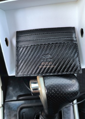 Siyah Guess Erkek Deri Kartlık - Görsel 2