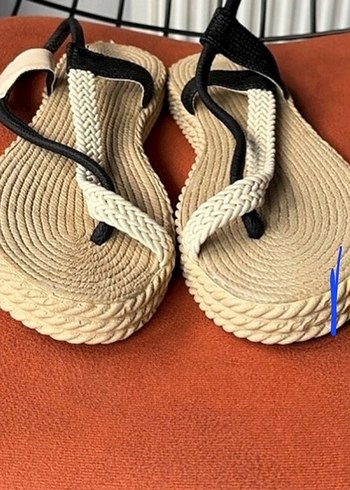 Diğer Kadın Bohem Elastik Dolgu Topuklu Sandalet