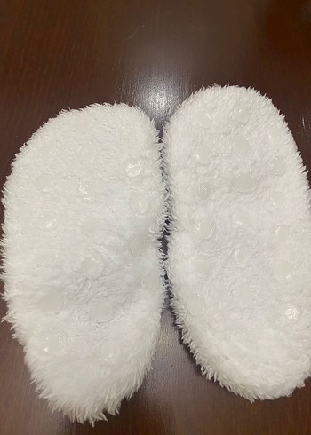 Kızlar çocuk Beyaz Peluş Panda patik panduf - Görsel 2