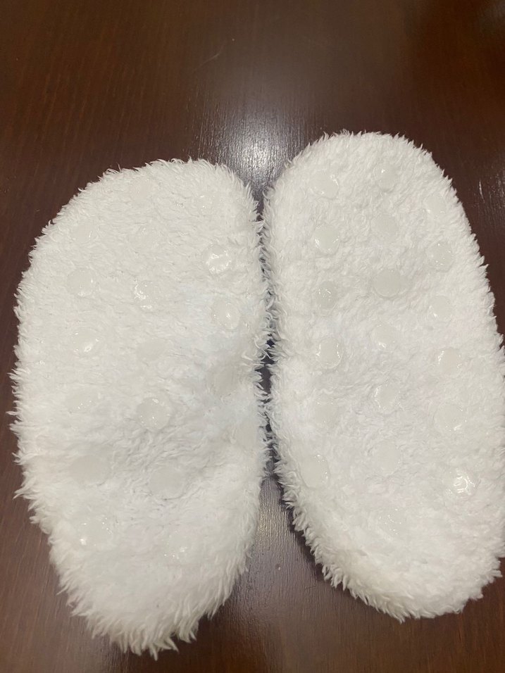 Kızlar çocuk Beyaz Peluş Panda patik panduf - Görsel 2