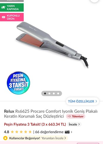 Diğer ReluxP Gri Saç Düzleştirici