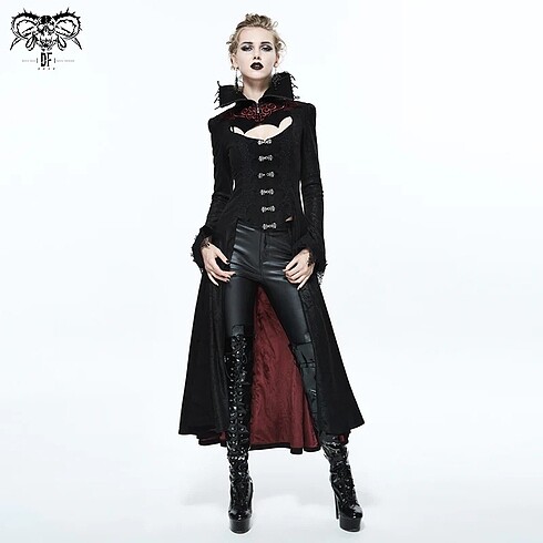 Devil Fashion Vampire Goth Uzun Ceket