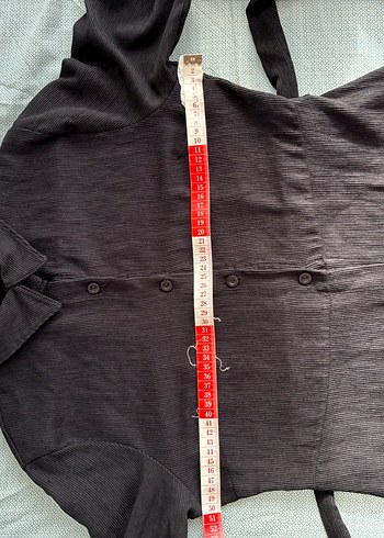 Kadın Siyah Kemerli Uzun Keten Elbise - Görsel 8