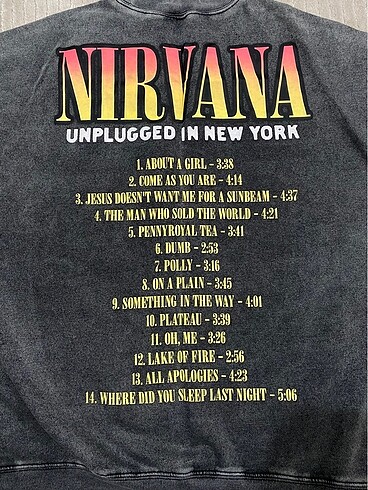l Beden siyah Renk Nirvana sweatshirt