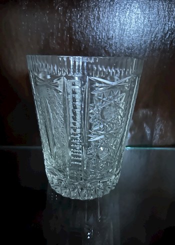 American Vintage Vintage Kesme Kristal Vazo Kase