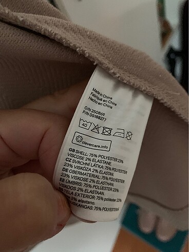 38 Beden H&M marka,38 beden uzun ceket