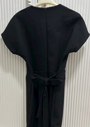 Kadın Siyah Kemerli Uzun Tulum - Görsel 3