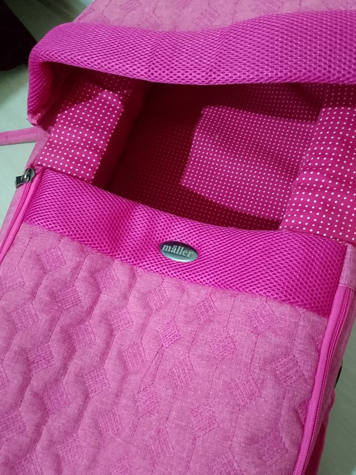 Pembe Taşlı Bebek Taşıma Sepeti - Görsel 2