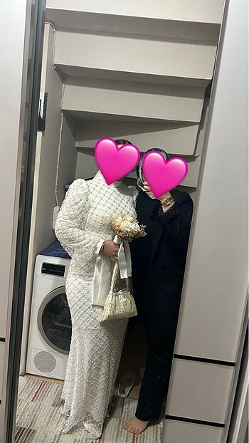 l Beden beyaz Renk Nikah elbisesi