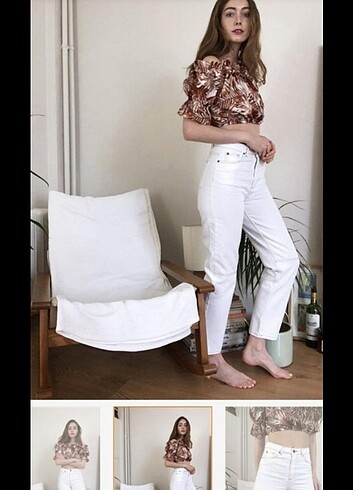 Beyaz trendyol mom Jean 