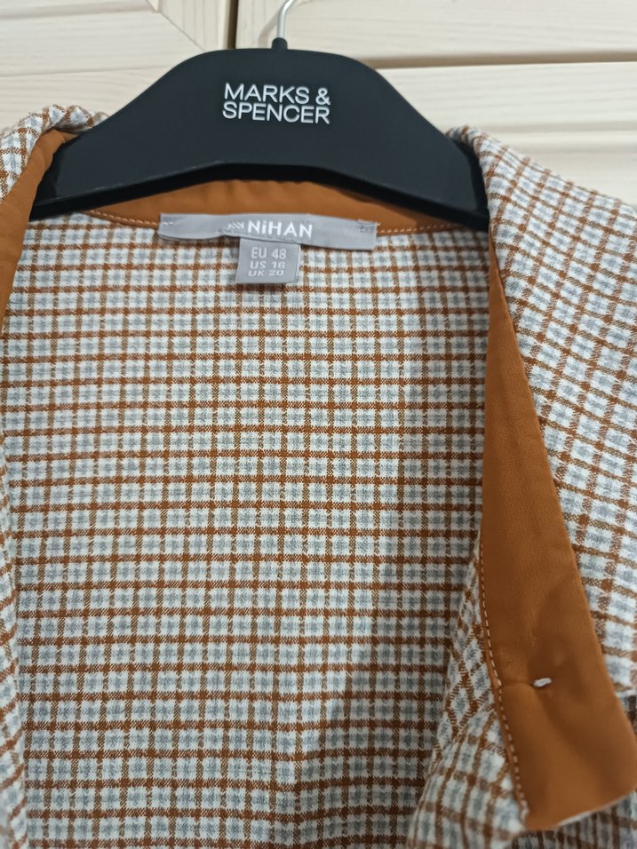 Ekose desenli gömlek tunik - Görsel 3