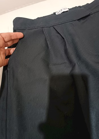 SUUD collection Siyah Kadın Kumaş Pantolon Kemerli - Görsel 6