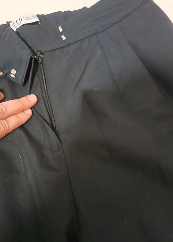 SUUD collection Siyah Kadın Kumaş Pantolon Kemerli - Görsel 8