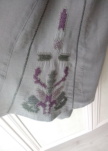 Keten tunik gömlek ferace - Görsel 6