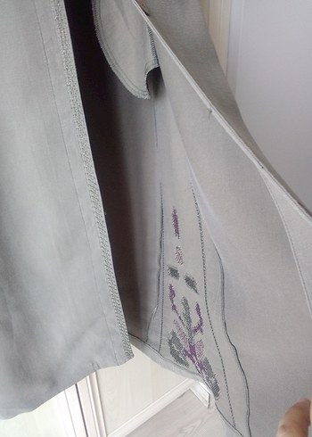 Keten tunik gömlek ferace - Görsel 7