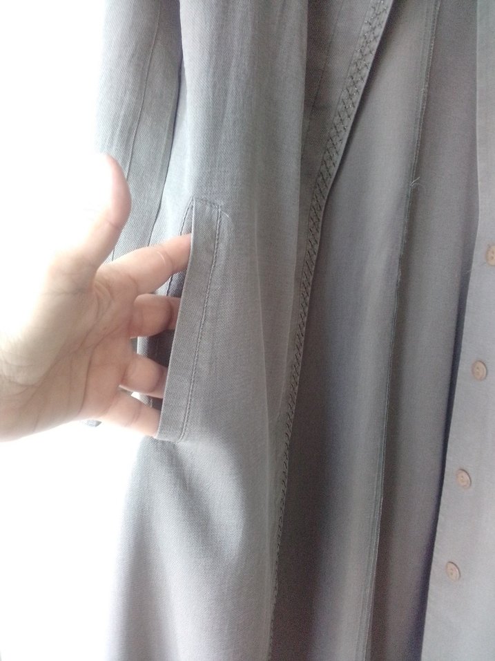 Keten tunik gömlek ferace - Görsel 3