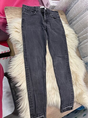 Zara Denim hafif likralı gri pantolon - Görsel 2