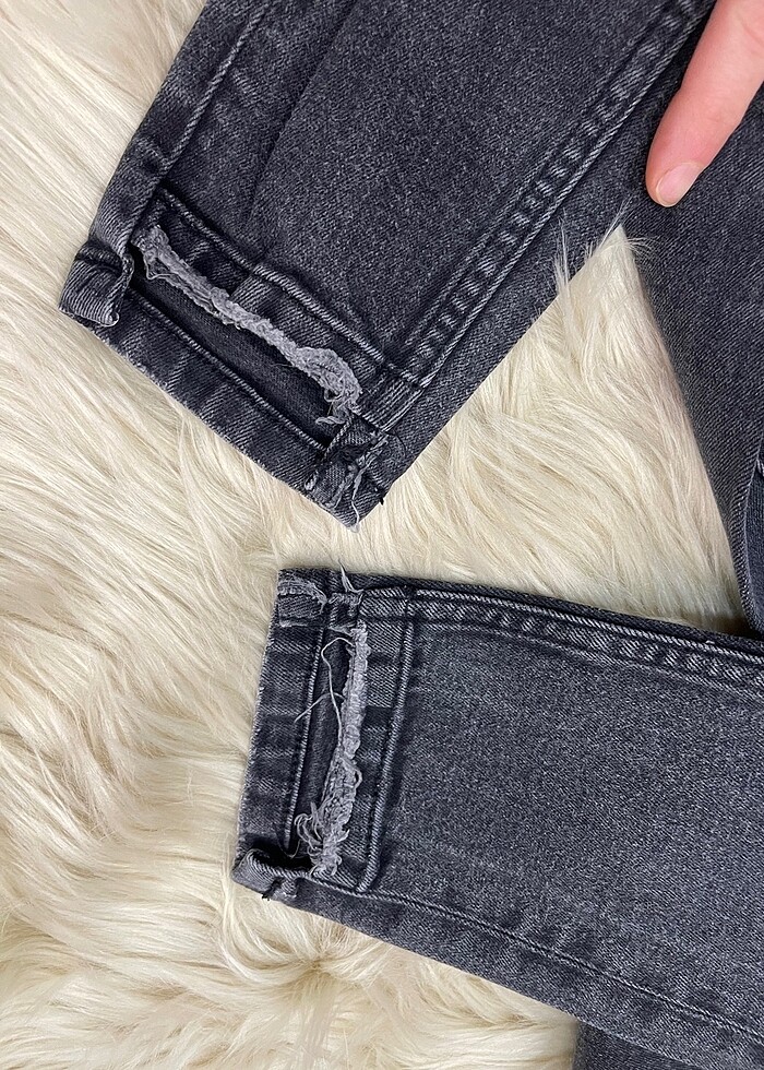 Zara Denim hafif likralı gri pantolon - Görsel 4