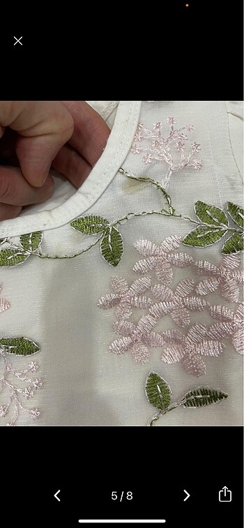 2 yaş beyaz şifon bluz pantolon takım - Görsel 5