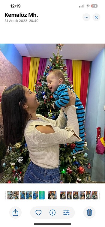 Terletmez penguenli çizgili mavi tulum - Görsel 5