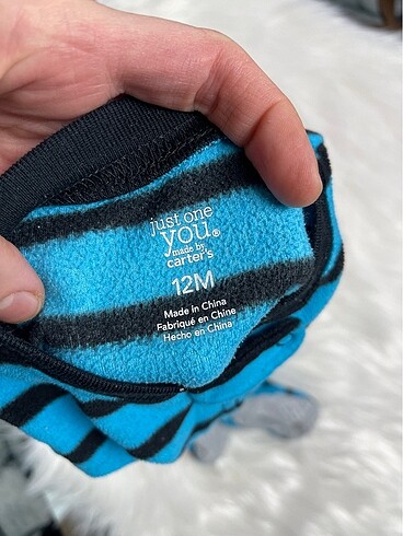 Terletmez penguenli çizgili mavi tulum - Görsel 4