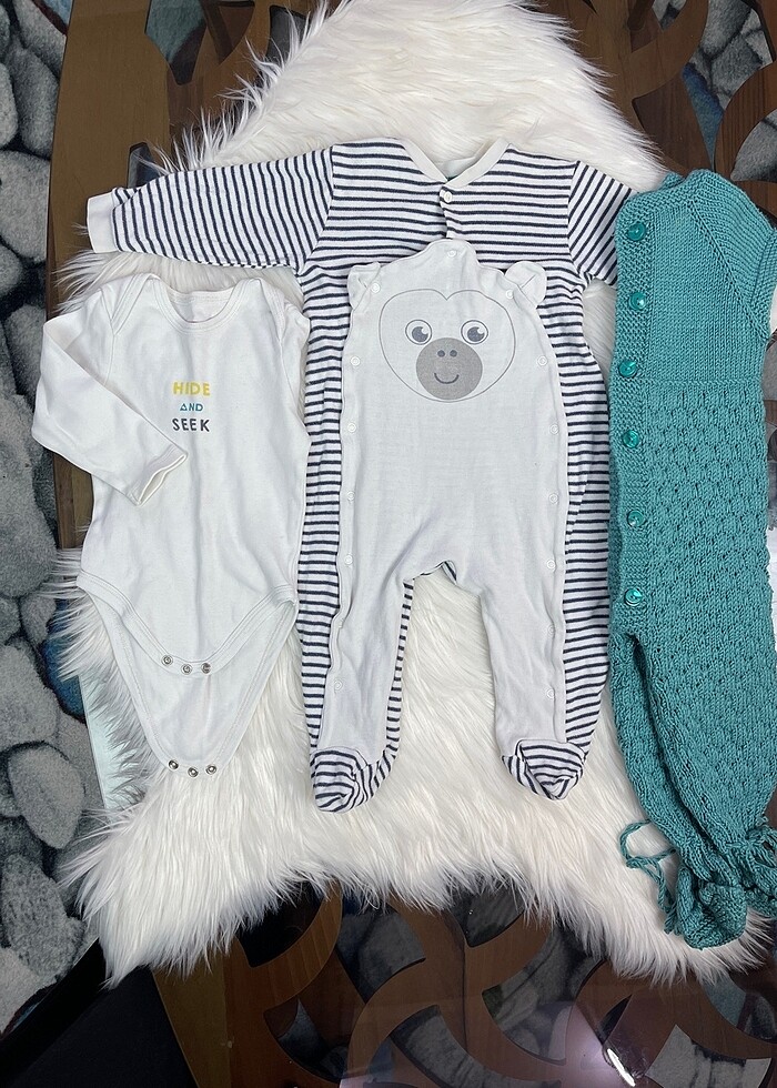 Fisher Price pijama tulum, body ve yün - Görsel 2